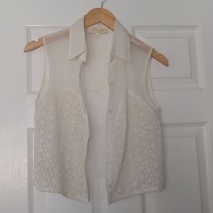 Button-down tank top